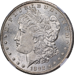 1892-CC Morgan Silver Dollar NGC MS61 Nice Eye Appeal Strong Strike