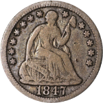 1847-P Seated Liberty Half Dime