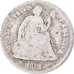 1861-P Seated Liberty Half Dime