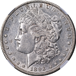1892-S Morgan Silver Dollar NGC AU Details Key Date Nice Eye Appeal Nice Strike