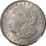 1921-S Morgan Silver Dollar NGC MS64 Great Eye Appeal Strong Strike