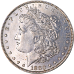 1880-P Morgan Silver Dollar - VAM 39A - &#39;E&#39; On Reverse