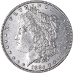 1884-P Morgan Silver Dollar - VAM 2A - &#39;E&#39; On Reverse