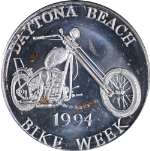 1994 Daytona Beach Bike Week 1 Ounce Silver Round - Humphreys &amp; Son - .999 Fine