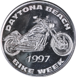 1997 Daytona Beach Bike Week 1 Ounce Silver Round - Humphreys &amp; Son - .999 STOCK