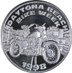 1998 Daytona Beach Bike Week 1 Ounce Silver Round - Humphreys & Son - .999 STOCK