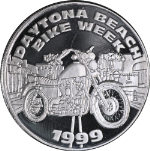 1999 Daytona Beach Bike Week 1 Ounce Silver Round - Humphreys &amp; Son - .999 STOCK
