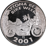 2001 Daytona Beach Bike Week 1 Ounce Silver Round - Humphreys & Son - .999 STOCK