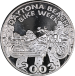 2003 Daytona Beach Bike Week 1 Ounce Silver Round - Humphreys & Son - .999 STOCK