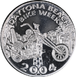 2004 Daytona Beach Bike Week 1 Ounce Silver Round - Humphreys &amp; Son - .999 STOCK