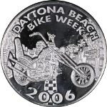 2006 Daytona Beach Bike Week 1 Ounce Silver Round - Humphreys & Son - .999 STOCK