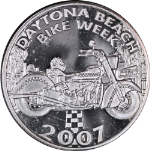 2007 Daytona Beach Bike Week 1 Ounce Silver Round - Humphreys &amp; Son - .999 STOCK