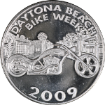 2009 Daytona Beach Bike Week 1 Ounce Silver Round - Humphreys &amp; Son - .999 STOCK