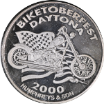 2000 Biketoberfest Daytona 1 Ounce Silver Round - .999 Fine