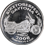 2008 Biketoberfest Daytona 1 Ounce Silver Round - .999 Fine - STOCK