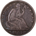 1854-P Seated Half Dollar