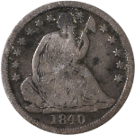 1840-O Seated Liberty Half Dime - No Drapery