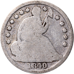 1840-O Seated Liberty Half Dime - No Drapery