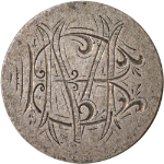 1887 Seated Liberty Dime - &#39; B M&#39; Love Token
