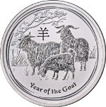 2015 Australia 5 Ounce Silver - Year of the Goat - Lunar Series II - BU