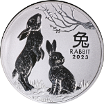 2023 Australia 1 Kilo Silver - Year of the Rabbit - Lunar Series III - BU STOCK