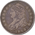 1809 Bust Half Dollar Choice F+ 0-103 R.1 Superb Eye Appeal Nice Strike