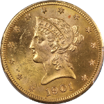 1901-S Liberty Gold $10 PCGS MS64 Superb Eye Appeal Strong Strike