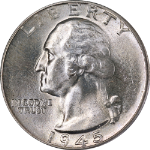 1945-D Washington Quarter PCGS MS65 Superb Eye Appeal Strong Strike