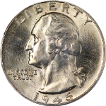 1945-S Washington Quarter PCGS MS65 Superb Eye Appeal Strong Strike
