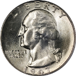 1947-P Washington Quarter PCGS MS65 Superb Eye Appeal Strong Strike