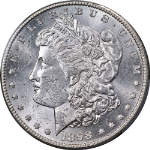 1898-S Morgan Silver Dollar PCGS MS63 Blast White Great Eye Appeal