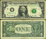 FR. 3001 F $1 2013 Federal Reserve Note F00000774N VF