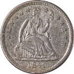 1840-P Seated Liberty Half Dime &#39;Drapery&#39; Choice AU/BU Great Eye Appeal