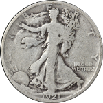 1921-D Walking Liberty Half Choice VG Key Date Superb Eye Appeal Strong Strike