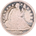 1838-P Seated Liberty Half Dime - Small Stars