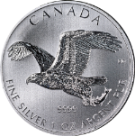 2014 Canada 1 Ounce Silver - $5 Birds of Prey : Bald Eagle - .9999 Fine - STOCK