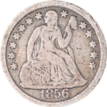 1856-P Seated Liberty Dime - Large Date