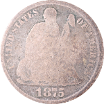 1875-CC Seated Liberty Dime