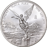 1996-Mo Mexico 5 Ounce Silver - 5 Onzas - Libertad BU