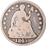 1845-P Seated Liberty Half Dime