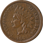 1864 &#39;L&#39; Indian Cent Choice VF Details Key Date Nice Eye Appeal Nice Strike