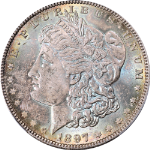 1897-P Morgan Silver Dollar Toning PCGS MS64 Great Eye Appeal Strong Strike