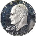 1971-S Eisenhower Ike Silver Dollar PCGS PR69 DCAM - STOCK