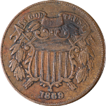 1869 Two (2) Cent Piece