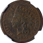 1877 Indian Cent NGC VF Details Decent Eye Appeal