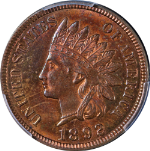 1892 Indian Cent PCGS MS64 RB Superb Eye Appeal Strong Strike