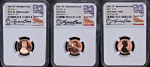 2019-W Lincoln Cent Lyndall Bass Signed NGC Reverse PF70, PF70 & MS69 3 Coin Set