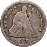 1876-P Seated Liberty Quarter