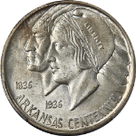 1936-S Arkansas Commem Half Dollar PCGS MS66 Nice Eye Appeal Strong Strike