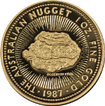 1987 Australia 4 Coin Proof Gold Nugget Set 1.85oz AGW - OGP COA